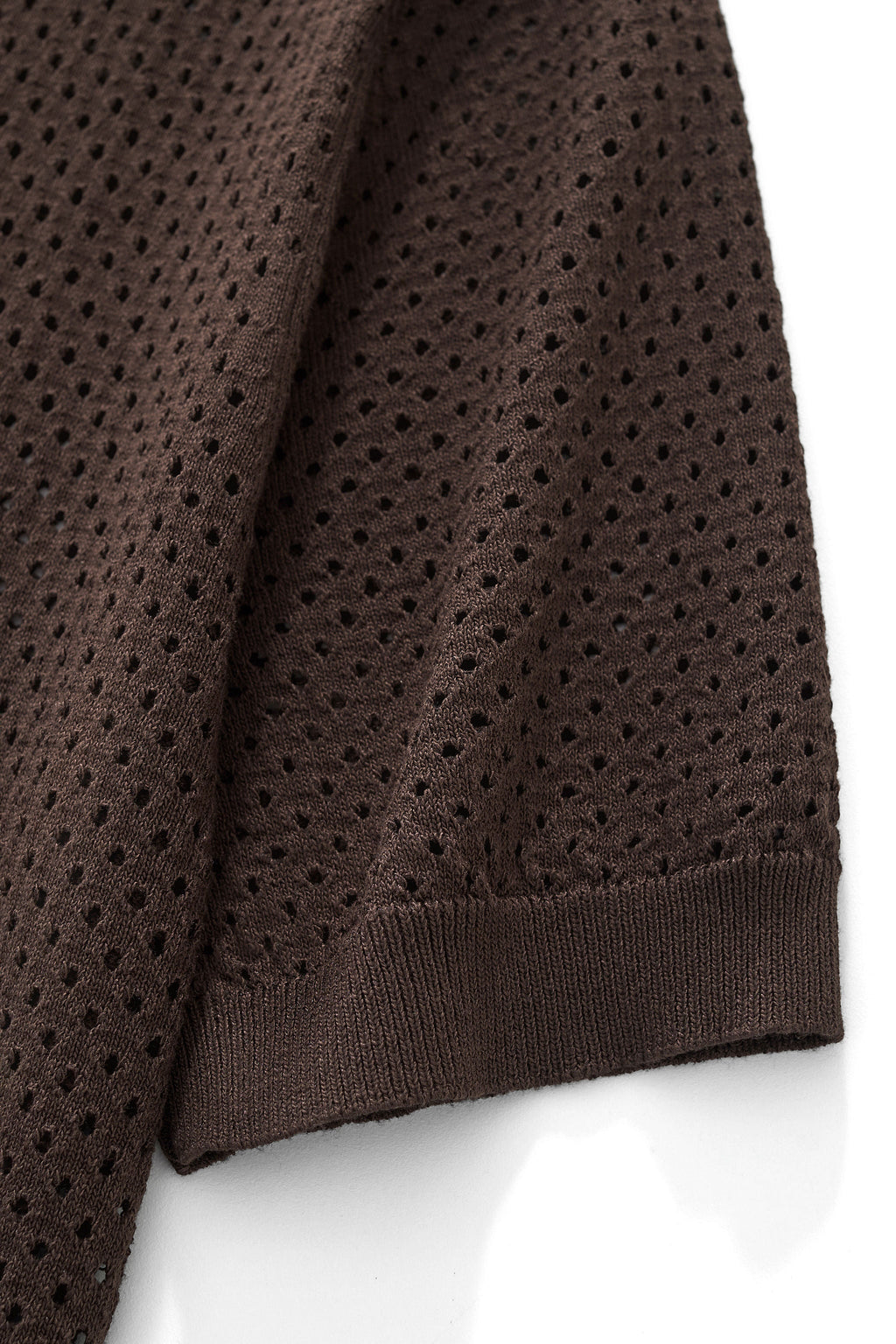 Riviera Mesh Knit SS Shirt COFFEE