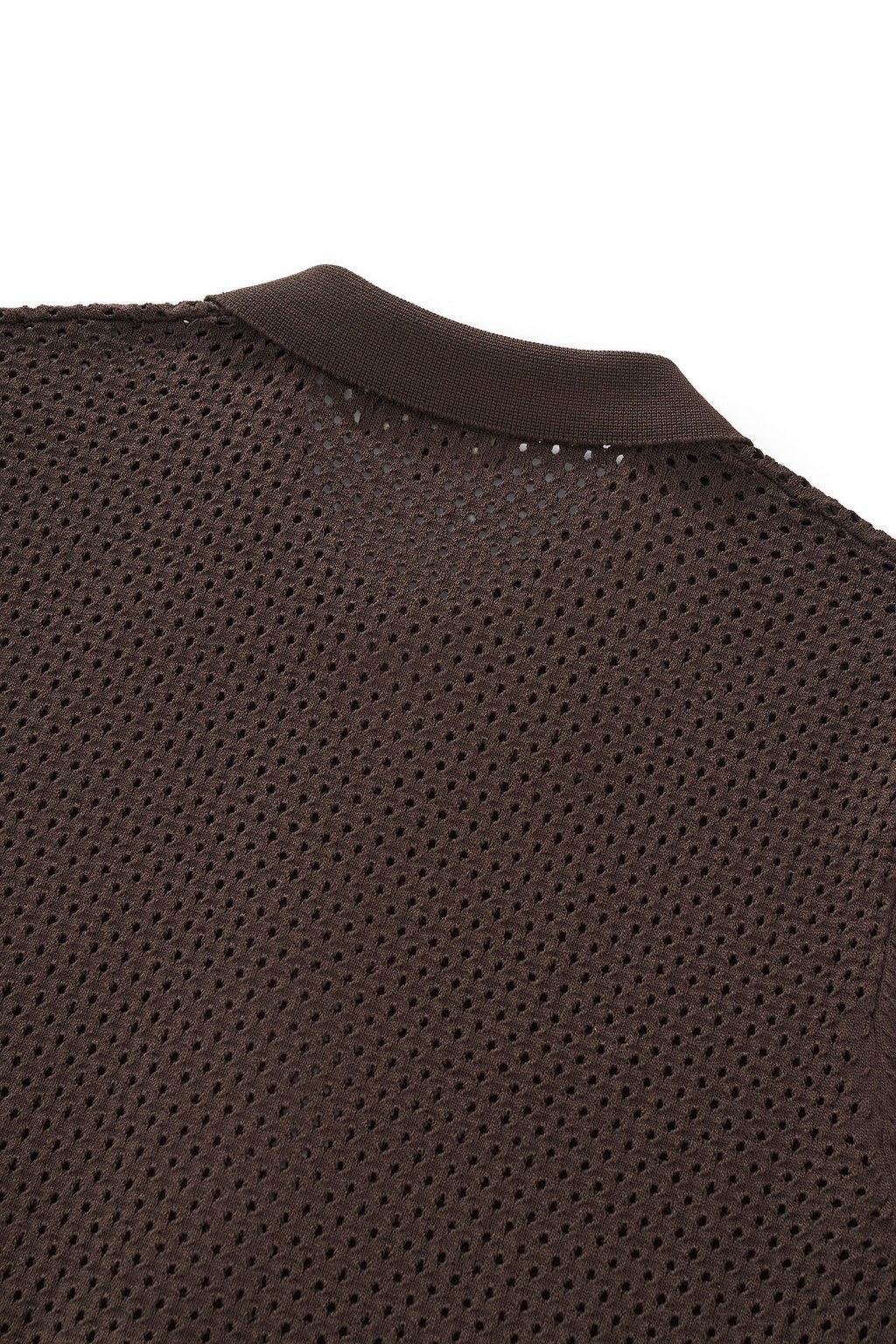 Riviera Mesh Knit SS Shirt COFFEE