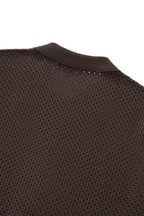 Riviera Mesh Knit SS Shirt COFFEE