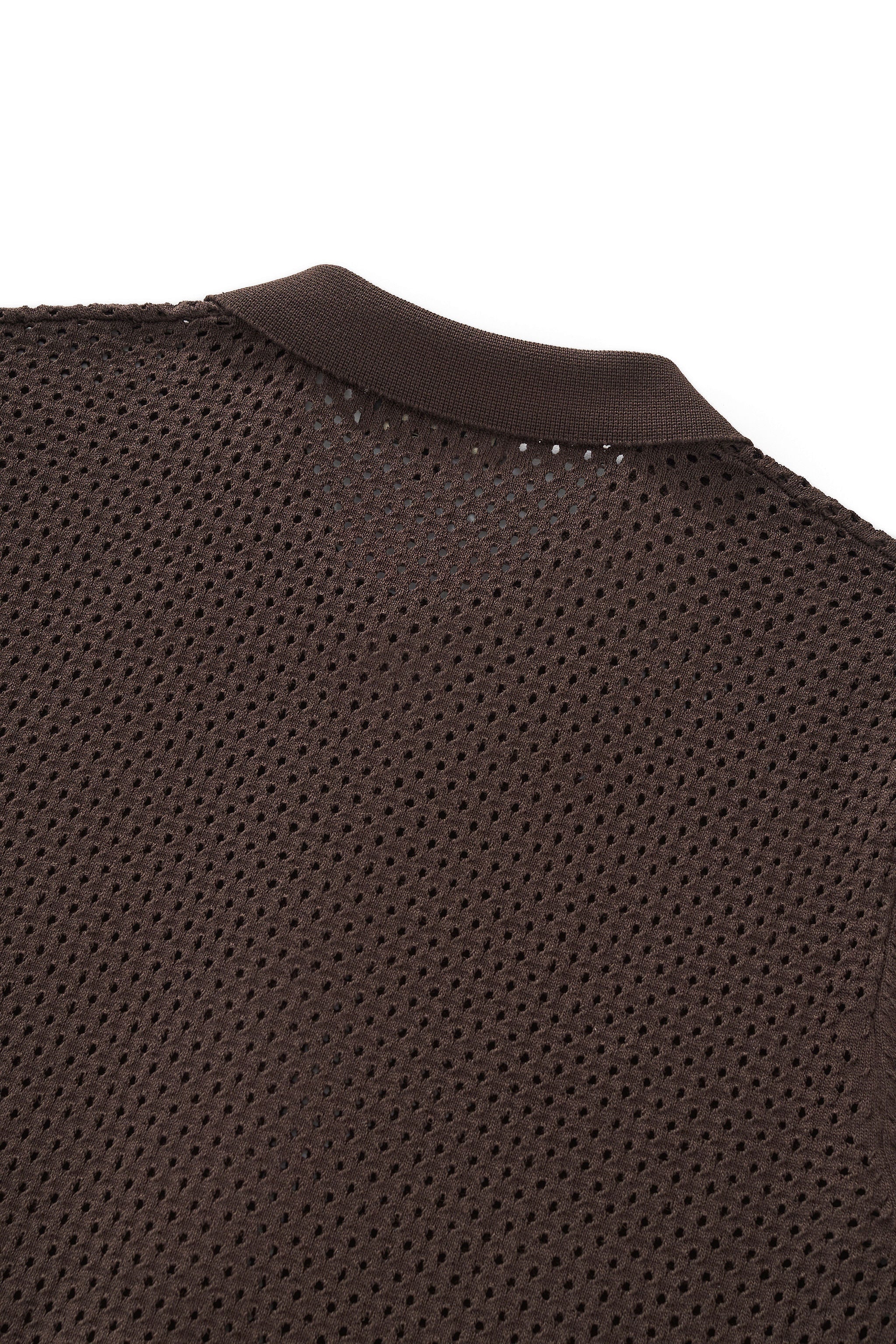 Riviera Mesh Knit SS Shirt COFFEE