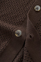 Riviera Mesh Knit SS Shirt COFFEE