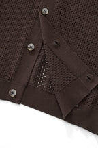 Riviera Mesh Knit SS Shirt COFFEE