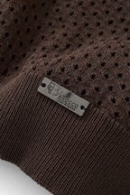 Riviera Mesh Knit SS Shirt COFFEE