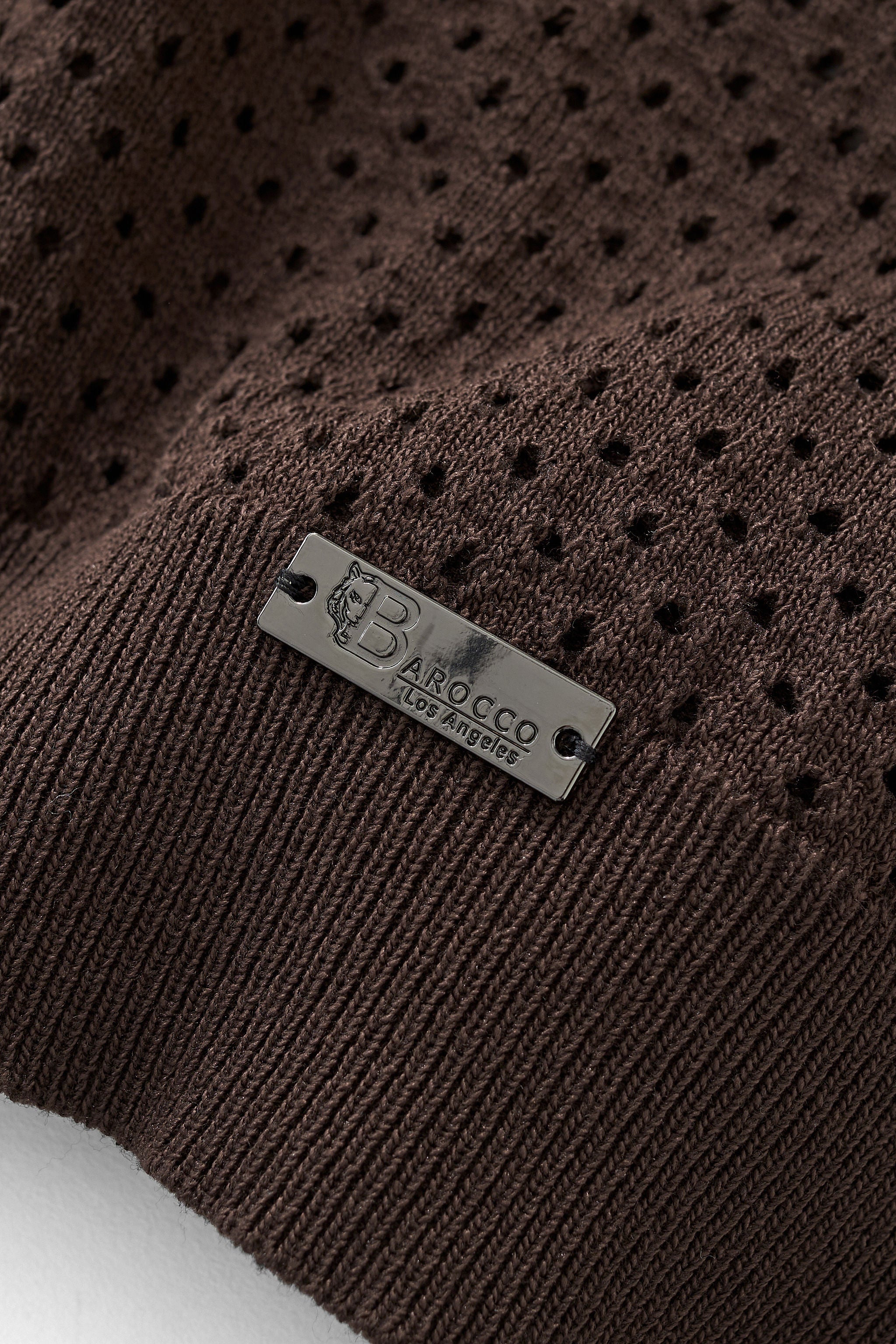 Riviera Mesh Knit SS Shirt COFFEE