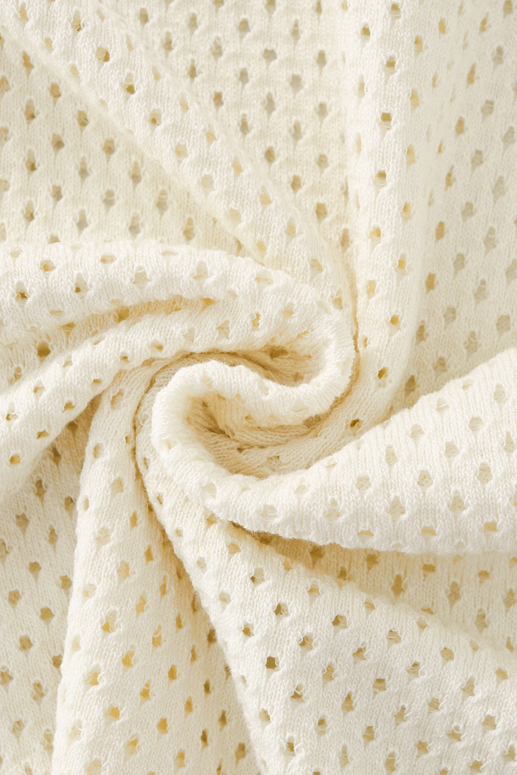 Riviera Mesh Knit SS Shirt IVORY