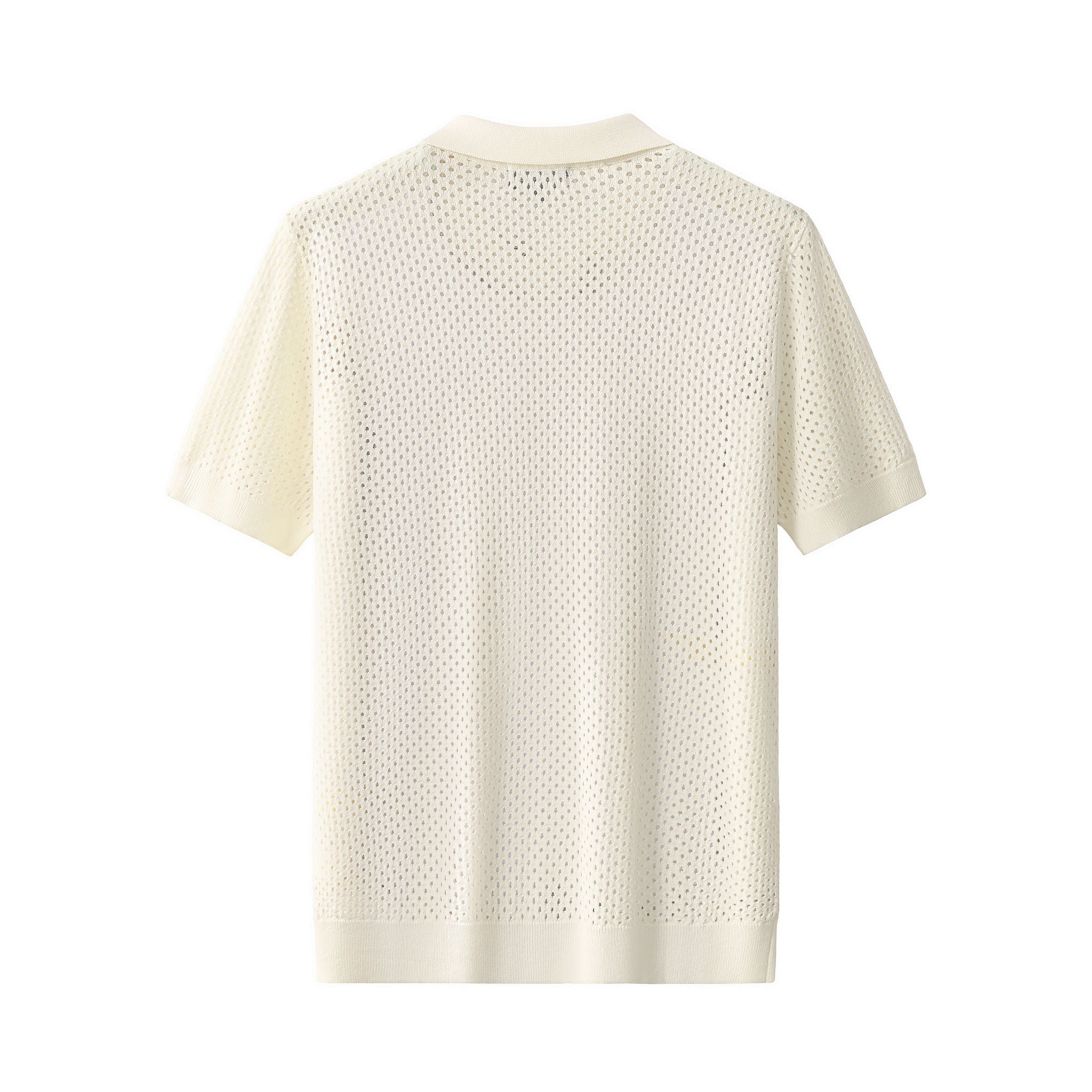 Riviera Mesh Knit SS Shirt IVORY