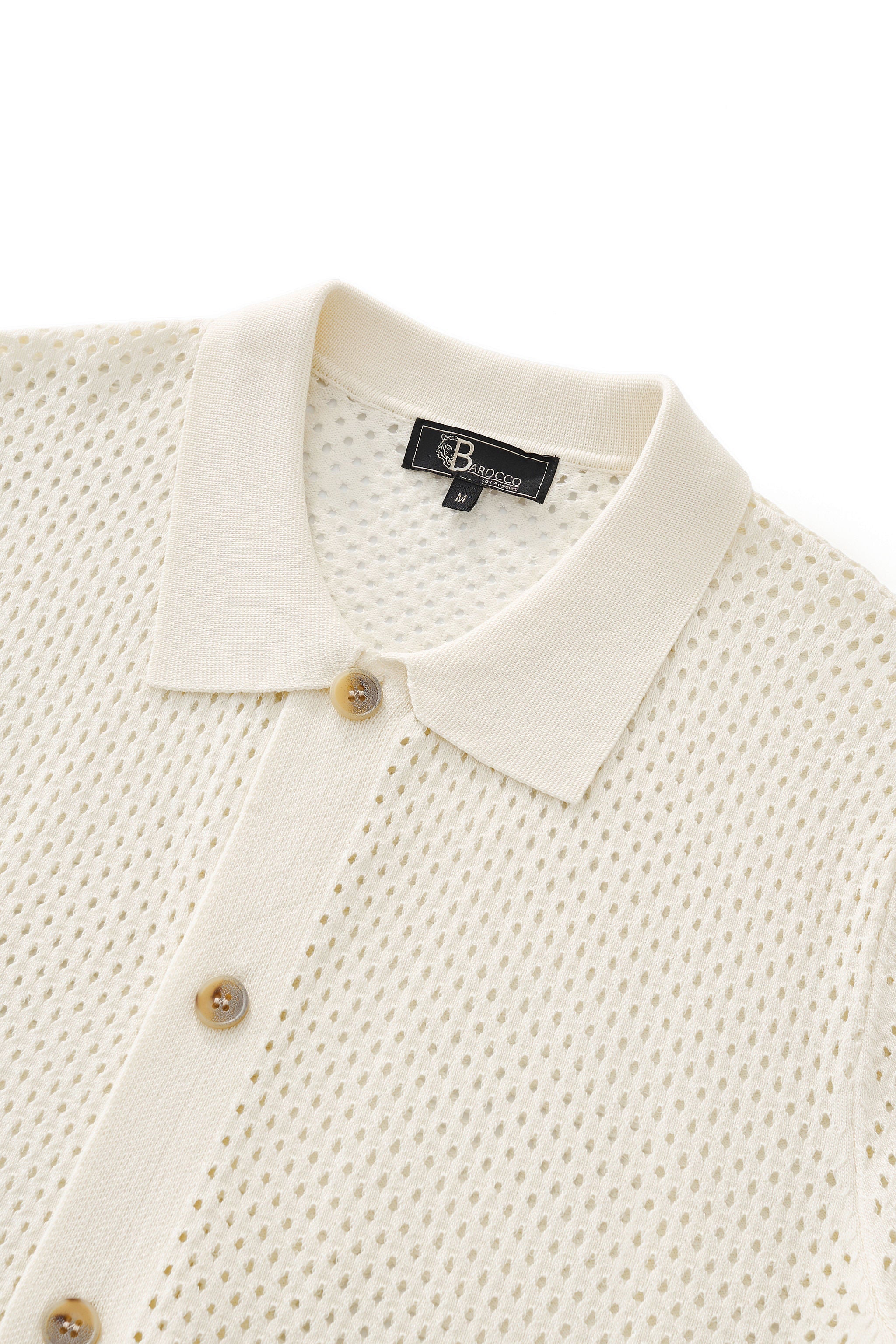 Riviera Mesh Knit SS Shirt IVORY