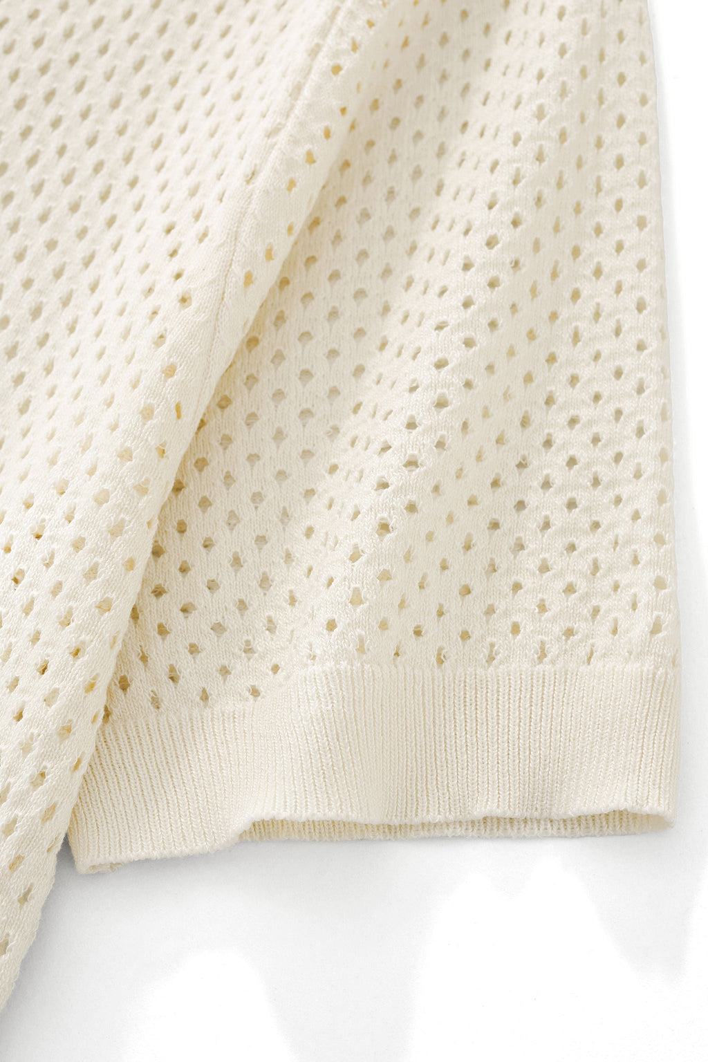 Riviera Mesh Knit SS Shirt IVORY