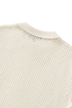 Riviera Mesh Knit SS Shirt IVORY