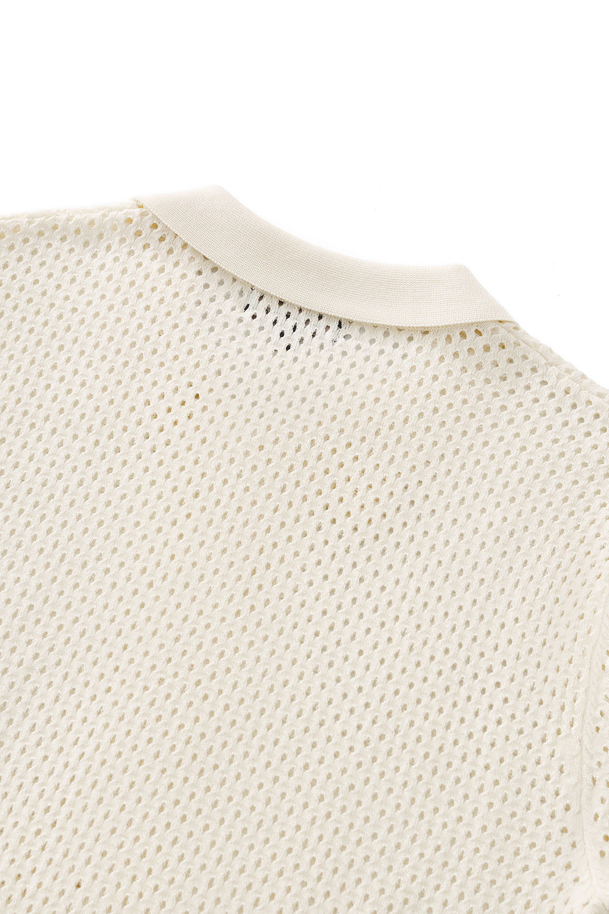 Riviera Mesh Knit SS Shirt IVORY