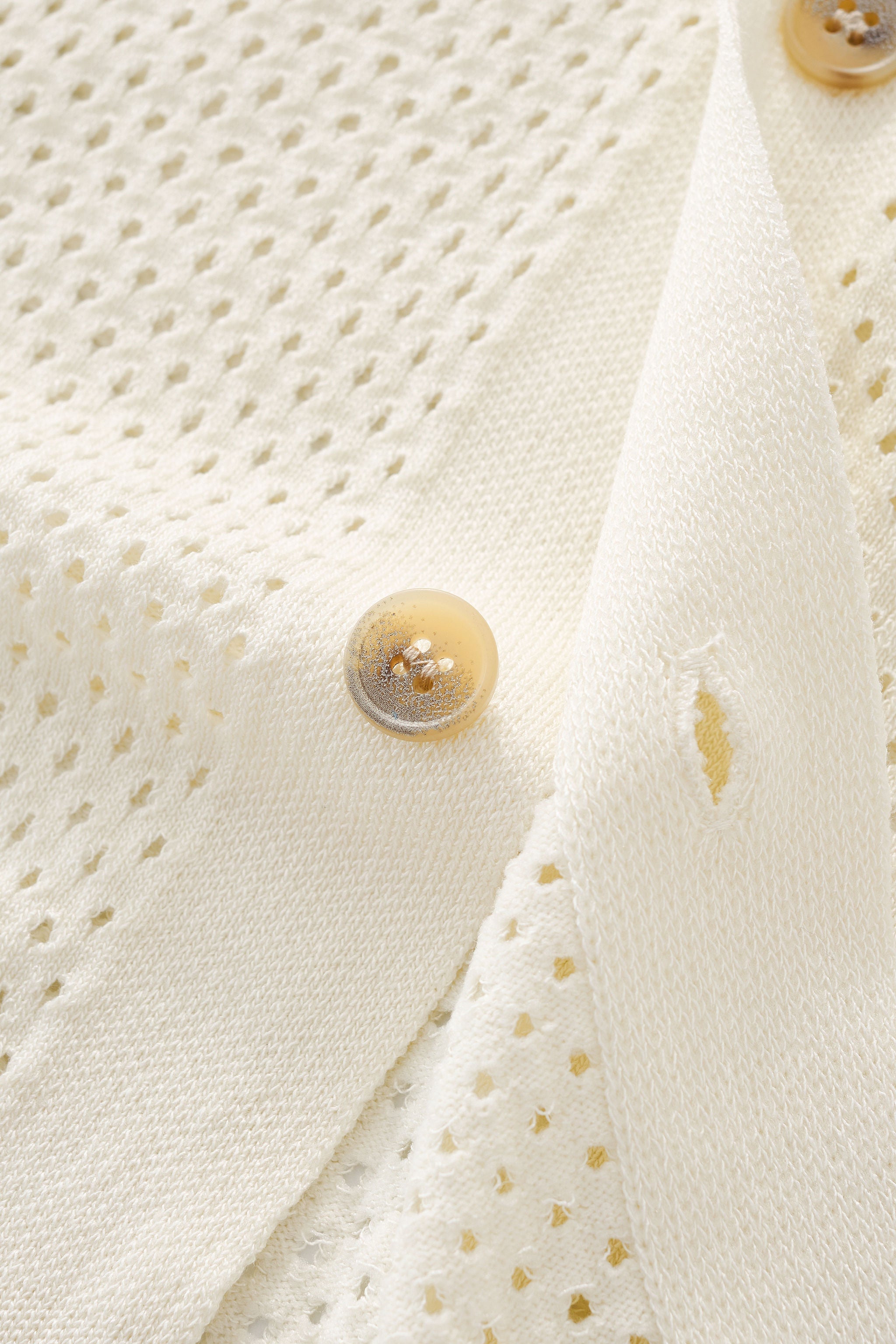 Riviera Mesh Knit SS Shirt IVORY
