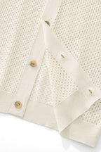 Riviera Mesh Knit SS Shirt IVORY