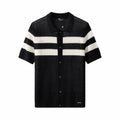 Marina Stripe Knit SS Shirt BLACK