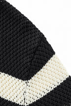 Marina Stripe Knit SS Shirt BLACK