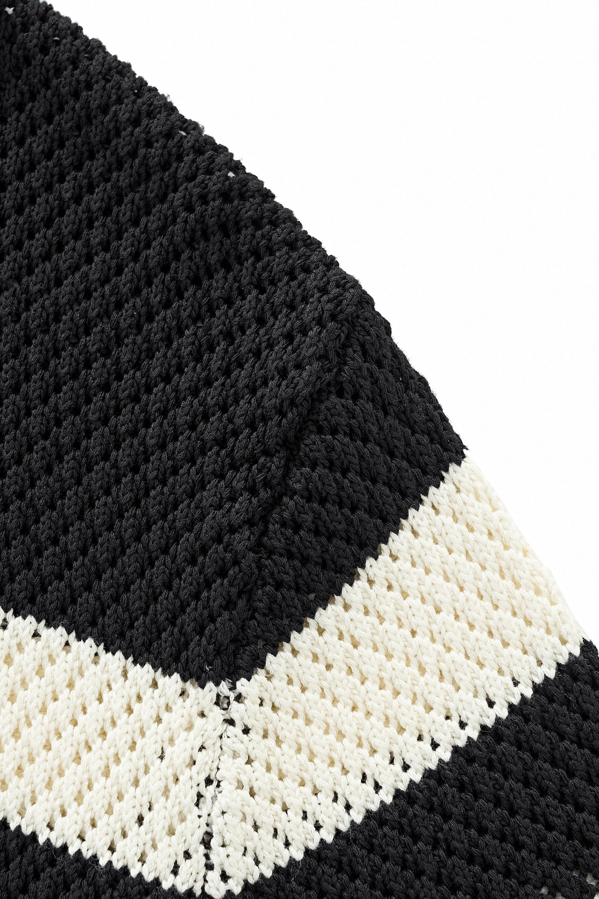 Marina Stripe Knit SS Shirt BLACK