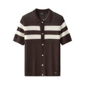 Marina Stripe Knit SS Shirt COFFEE