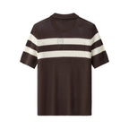 Marina Stripe Knit SS Shirt COFFEE