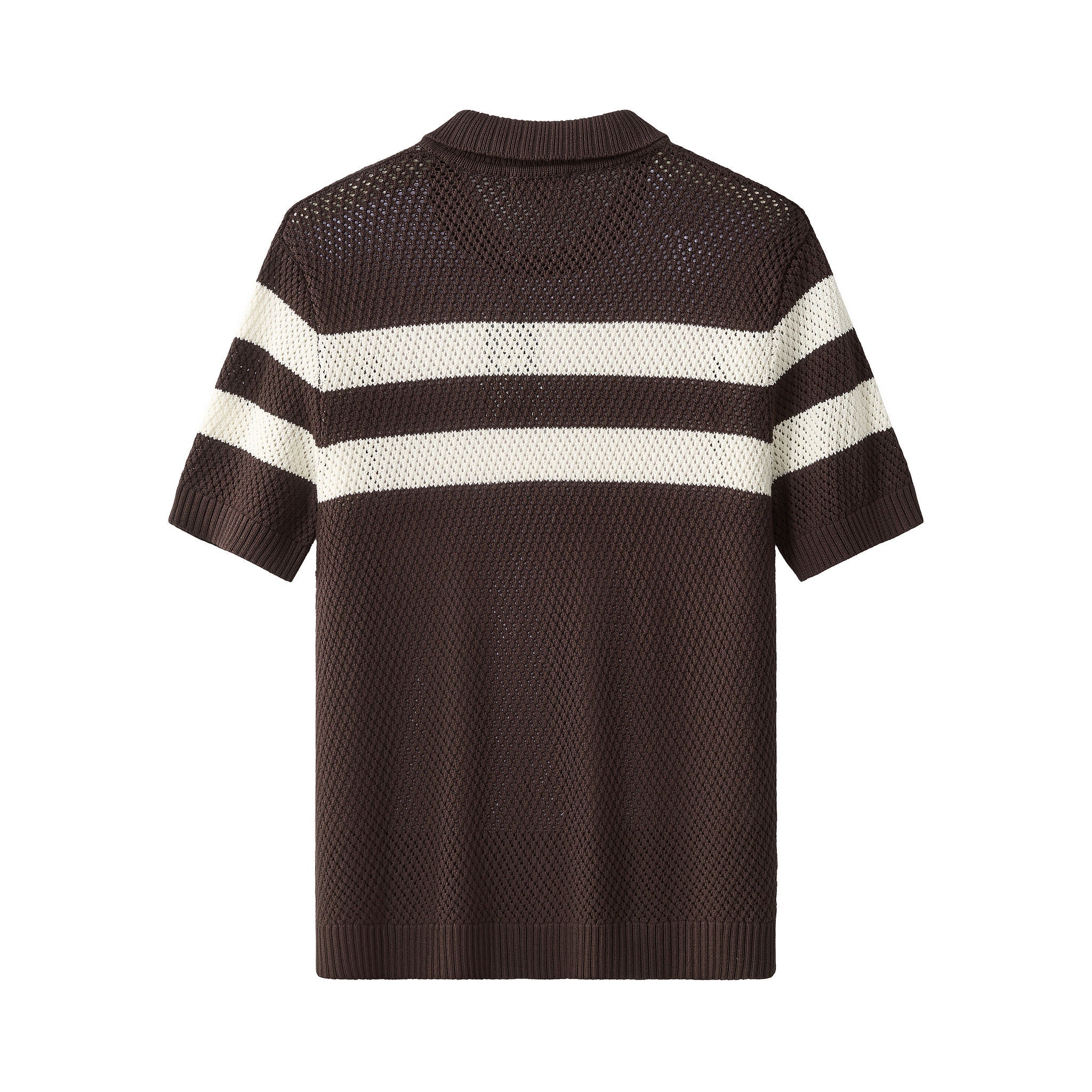 Marina Stripe Knit SS Shirt COFFEE