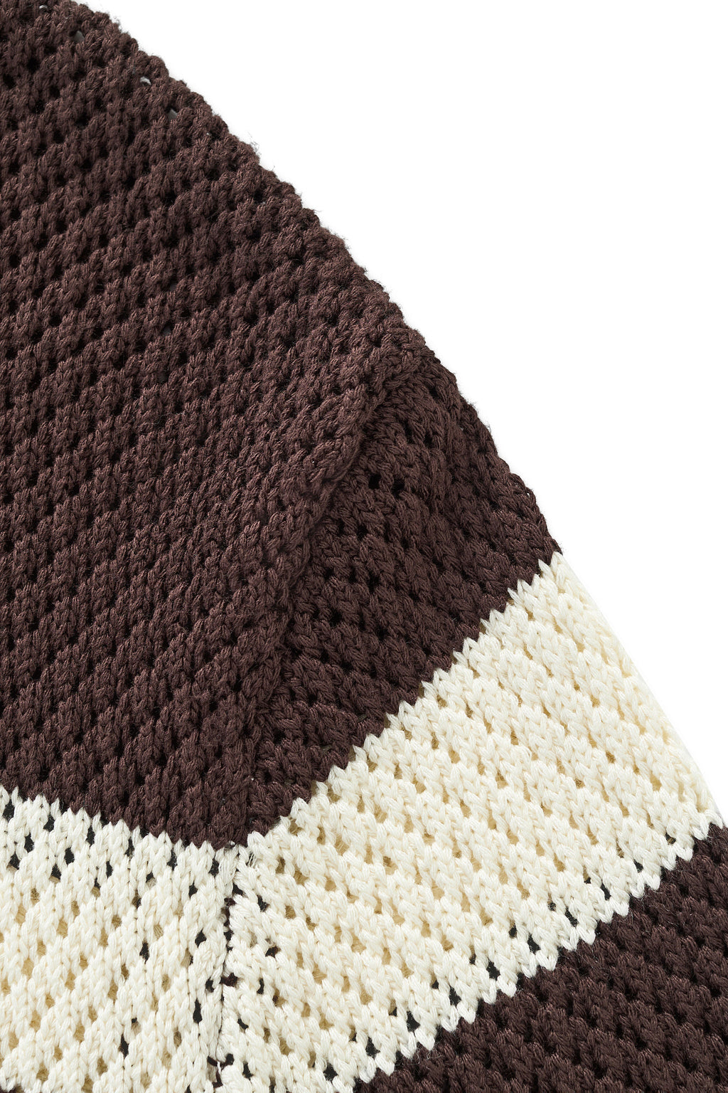 Marina Stripe Knit SS Shirt COFFEE