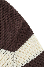 Marina Stripe Knit SS Shirt COFFEE