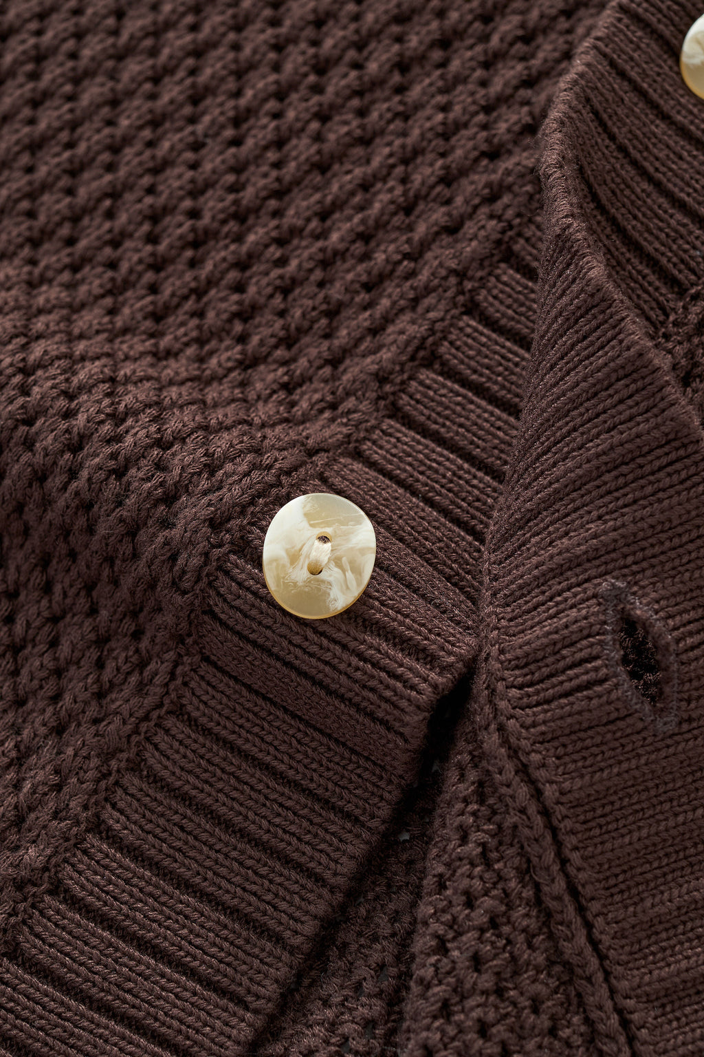 Marina Stripe Knit SS Shirt COFFEE