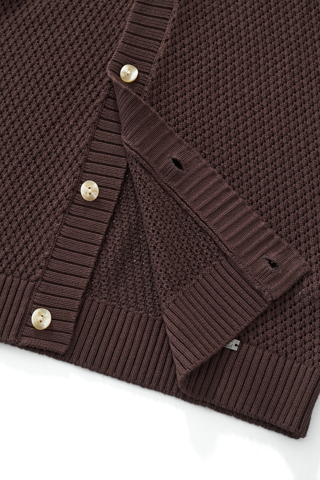 Marina Stripe Knit SS Shirt COFFEE