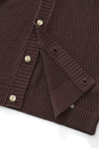 Marina Stripe Knit SS Shirt COFFEE