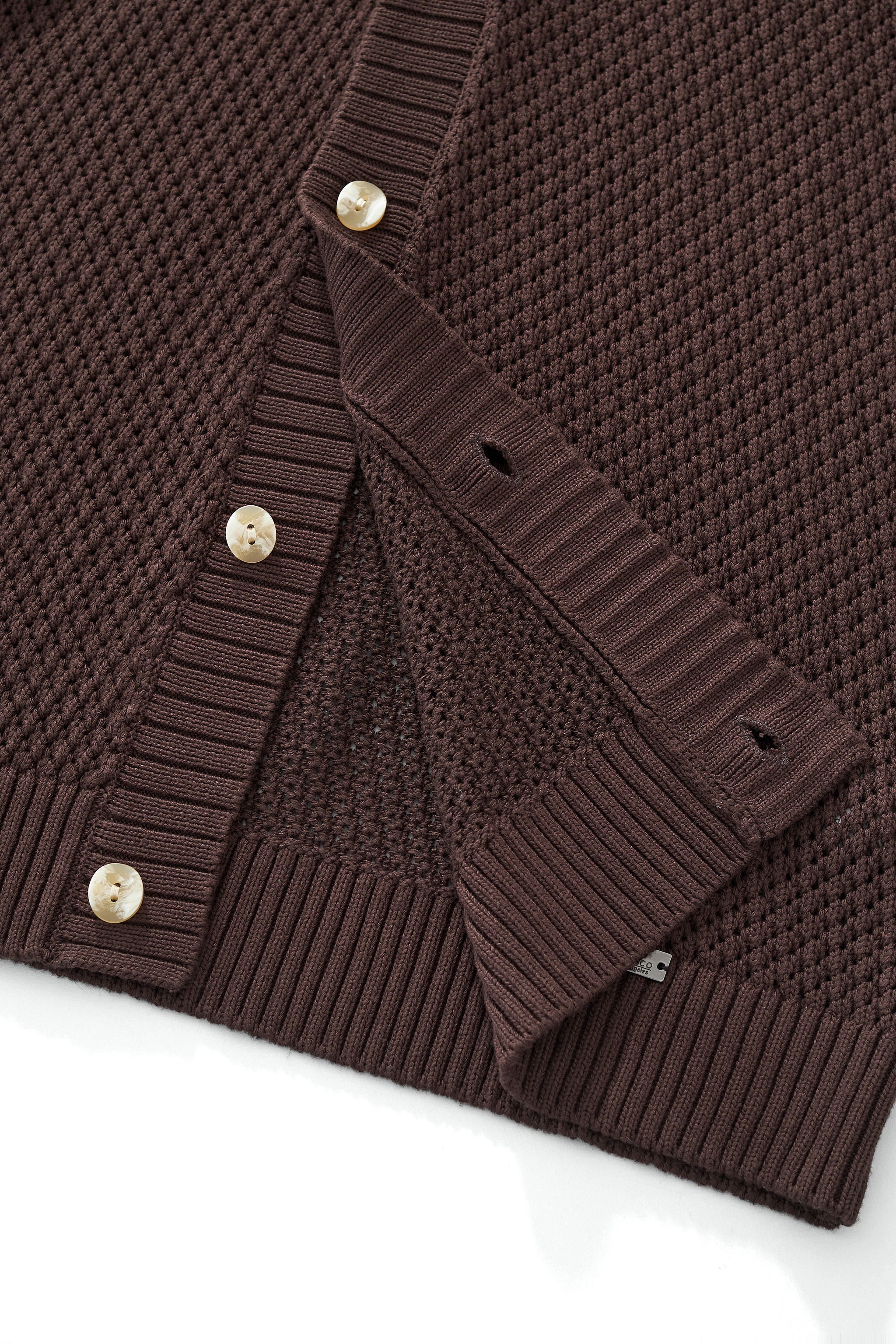 Marina Stripe Knit SS Shirt COFFEE