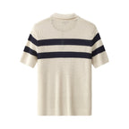 Marina Stripe Knit SS Shirt IVORY