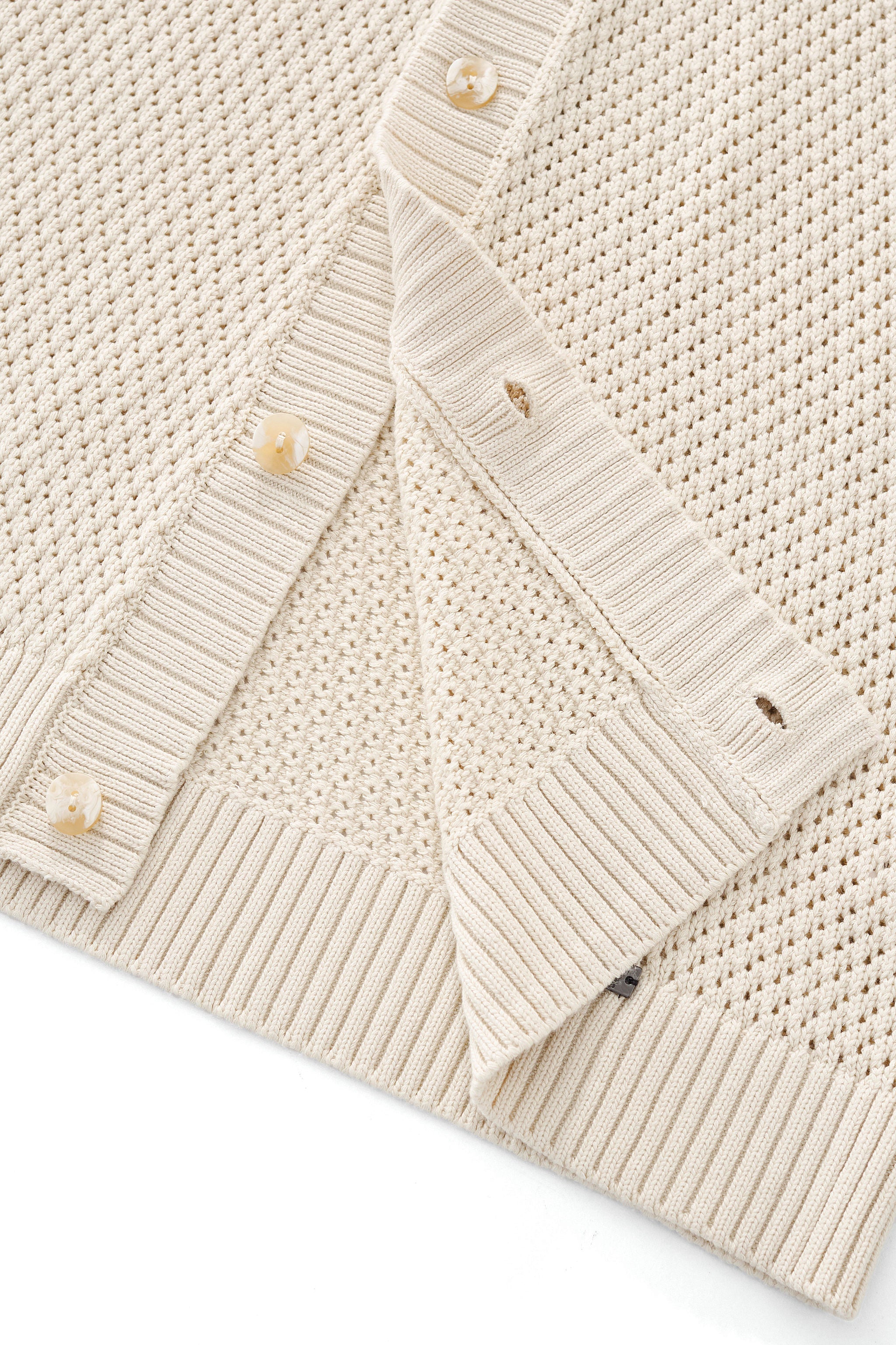 Marina Stripe Knit SS Shirt IVORY