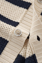 Regatta Mesh Stripe Knit SS Shirt IVORY
