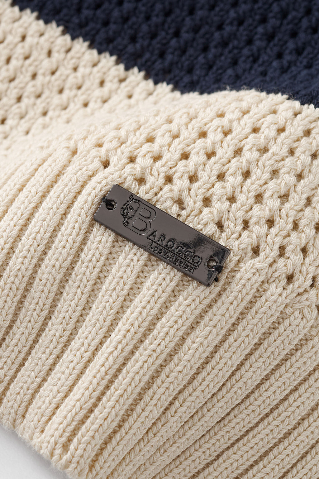 Regatta Mesh Stripe Knit SS Shirt IVORY
