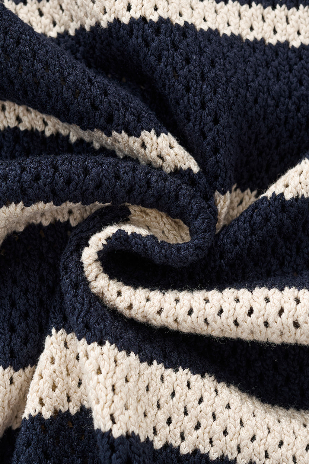 Regatta Mesh Stripe Knit SS Shirt NAVY