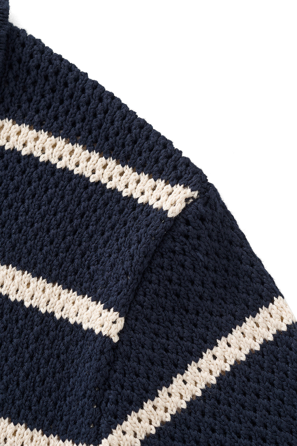 Regatta Mesh Stripe Knit SS Shirt NAVY