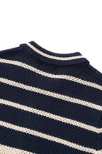 Regatta Mesh Stripe Knit SS Shirt NAVY