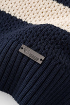 Regatta Mesh Stripe Knit SS Shirt NAVY