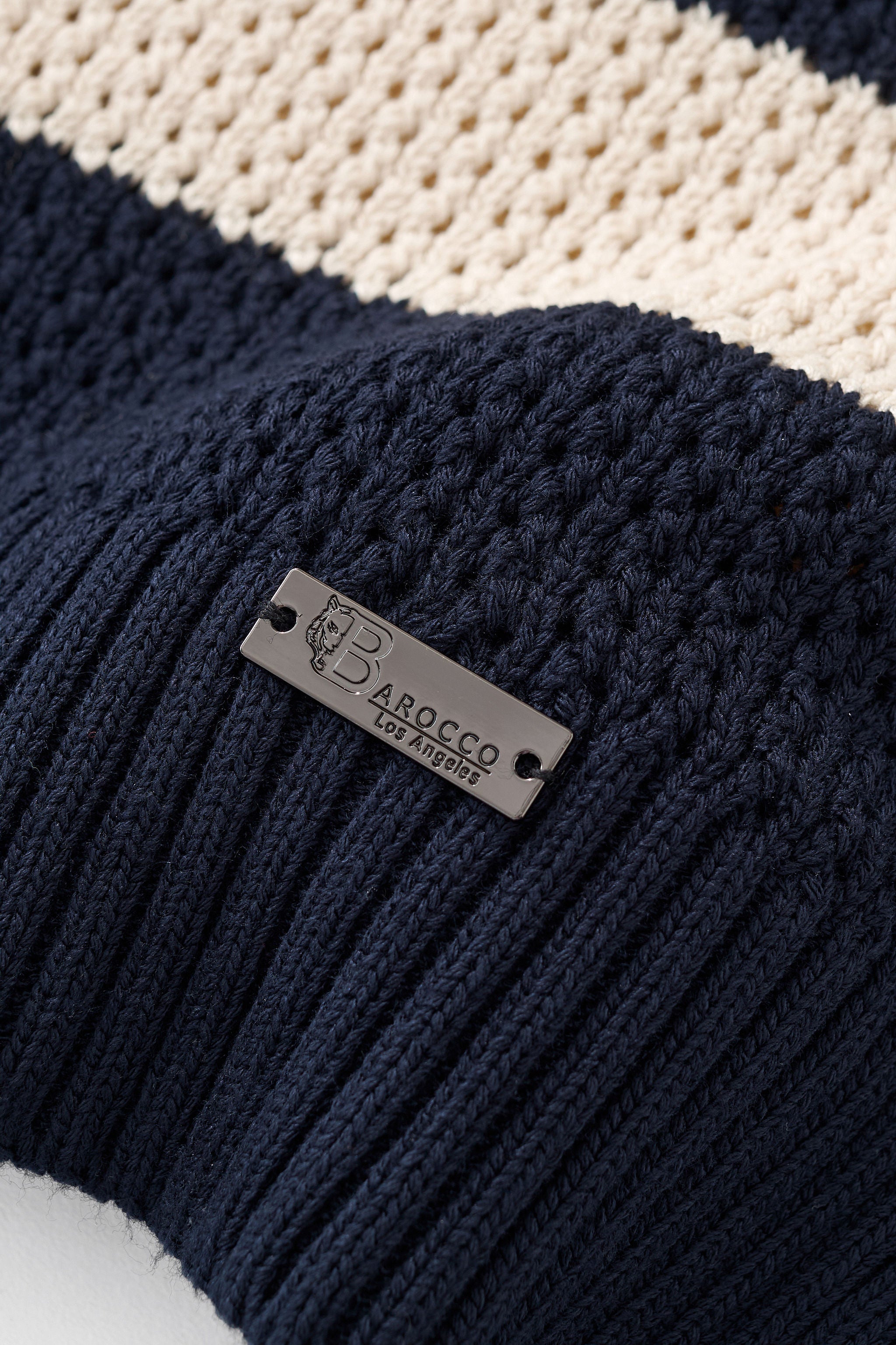 Regatta Mesh Stripe Knit SS Shirt NAVY