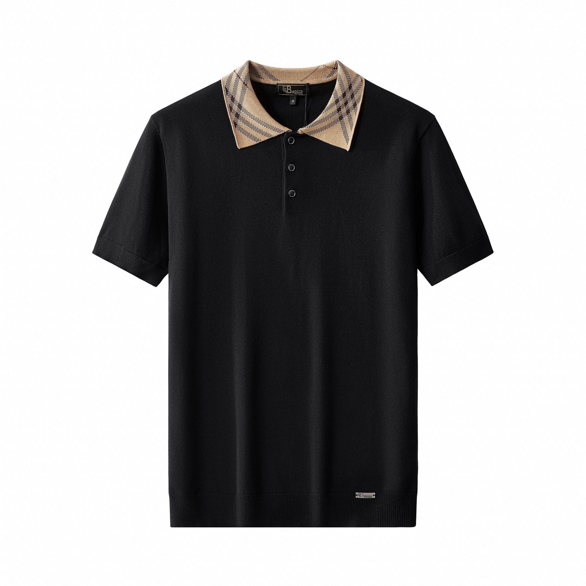 Imperial Collar Knit Polo BLACK
