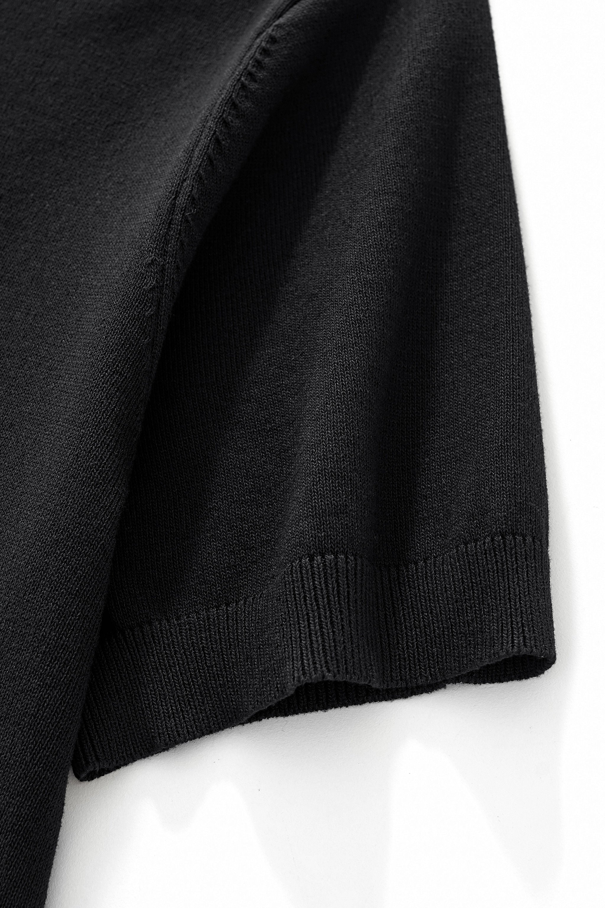 Imperial Collar Knit Polo BLACK