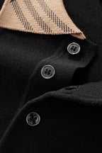 Imperial Collar Knit Polo BLACK