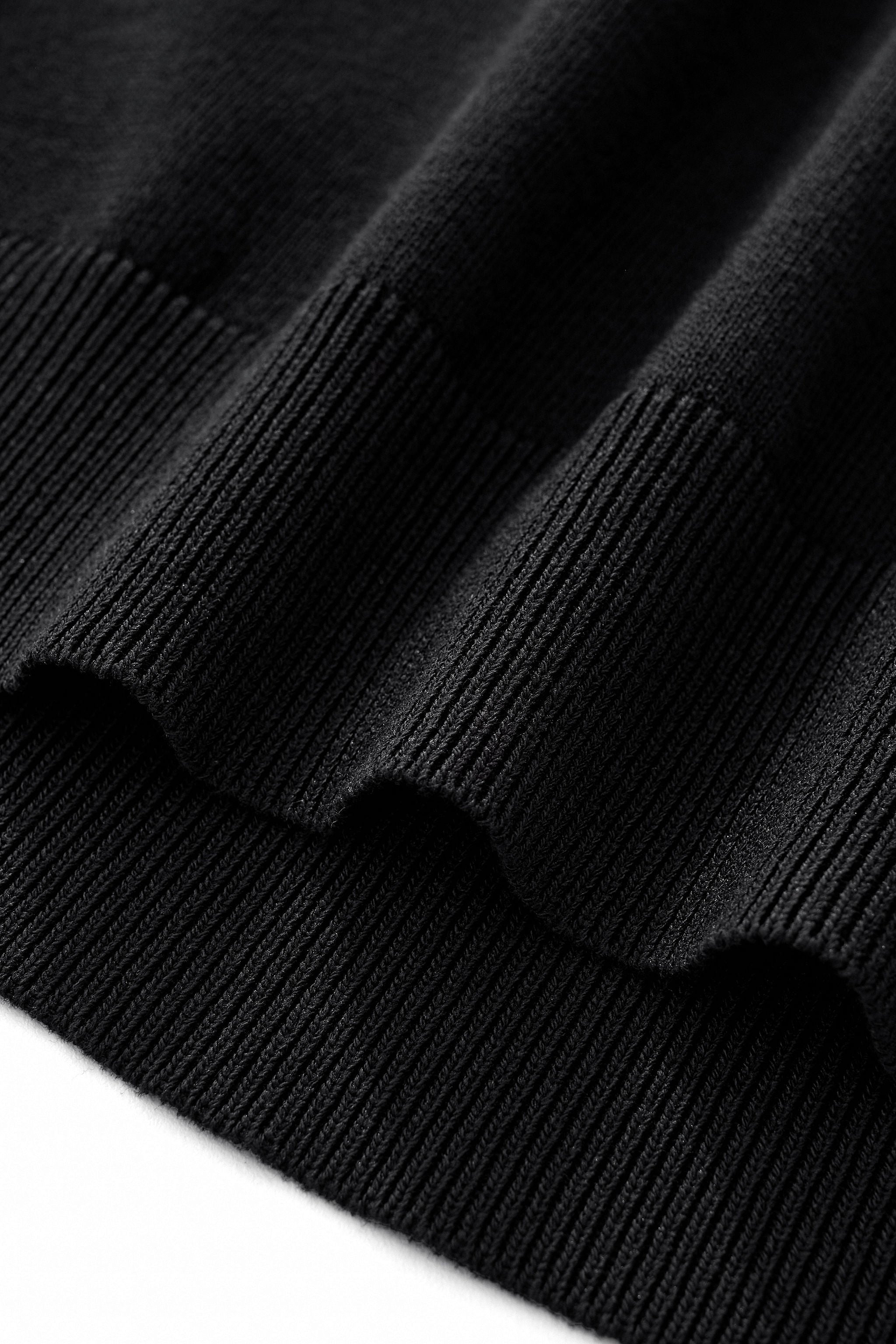 Imperial Collar Knit Polo BLACK
