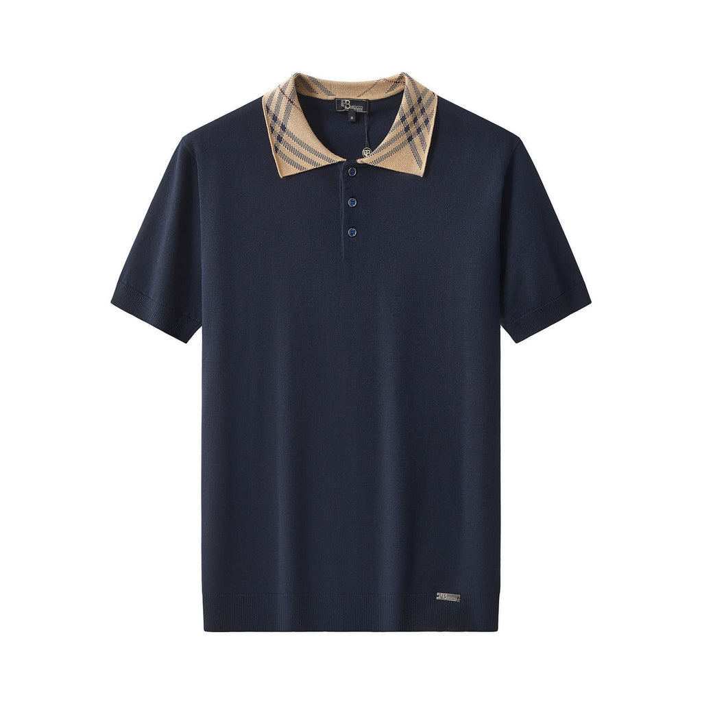 Imperial Collar Knit Polo NAVY