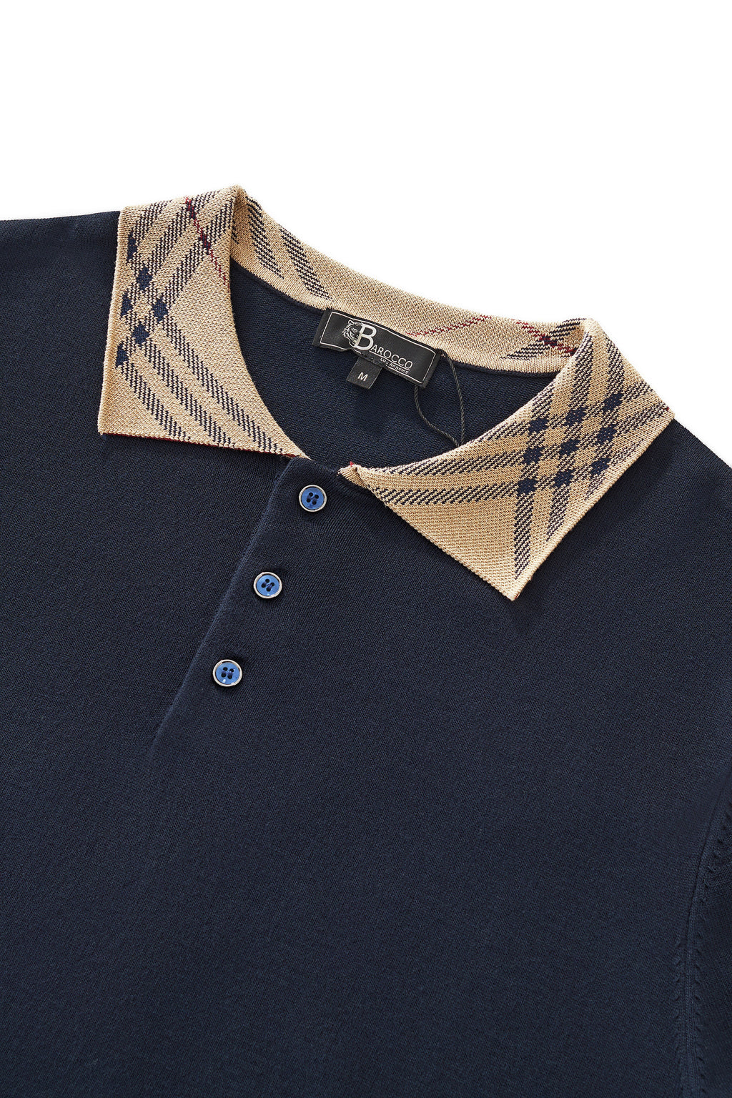 Imperial Collar Knit Polo NAVY