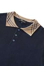 Imperial Collar Knit Polo NAVY