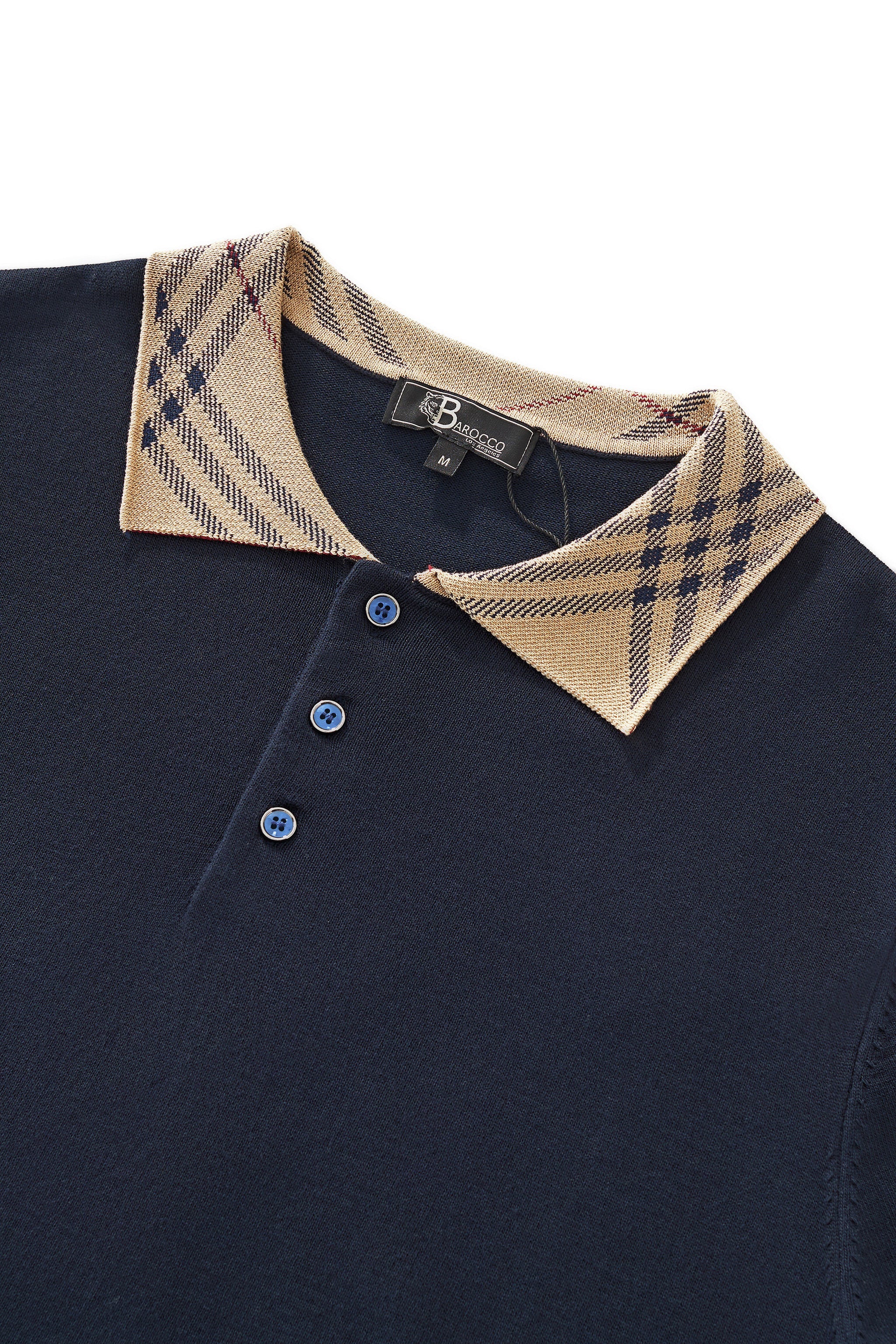 Imperial Collar Knit Polo NAVY