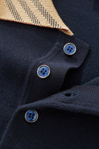 Imperial Collar Knit Polo NAVY