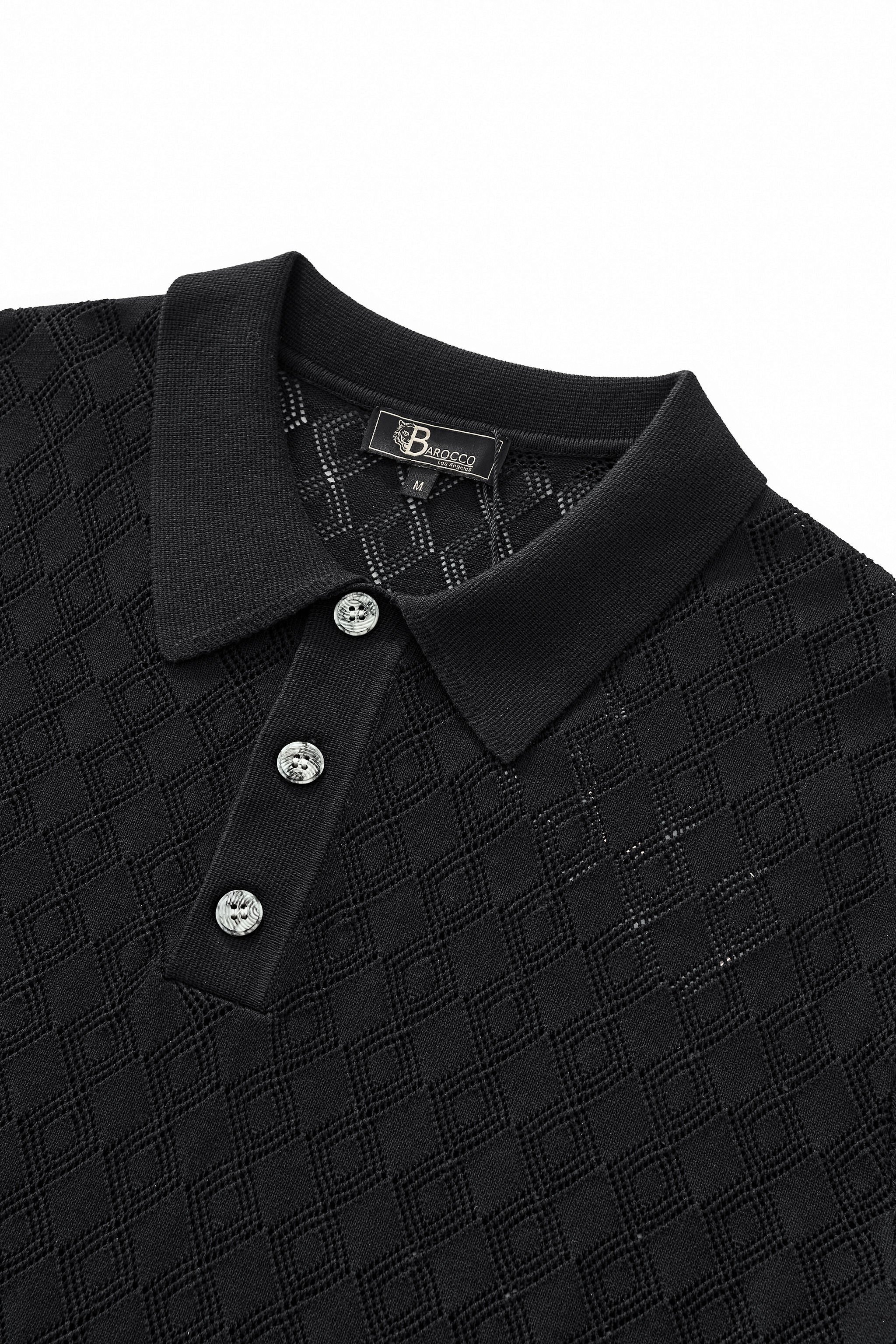 Monarch Knit Polo BLACK