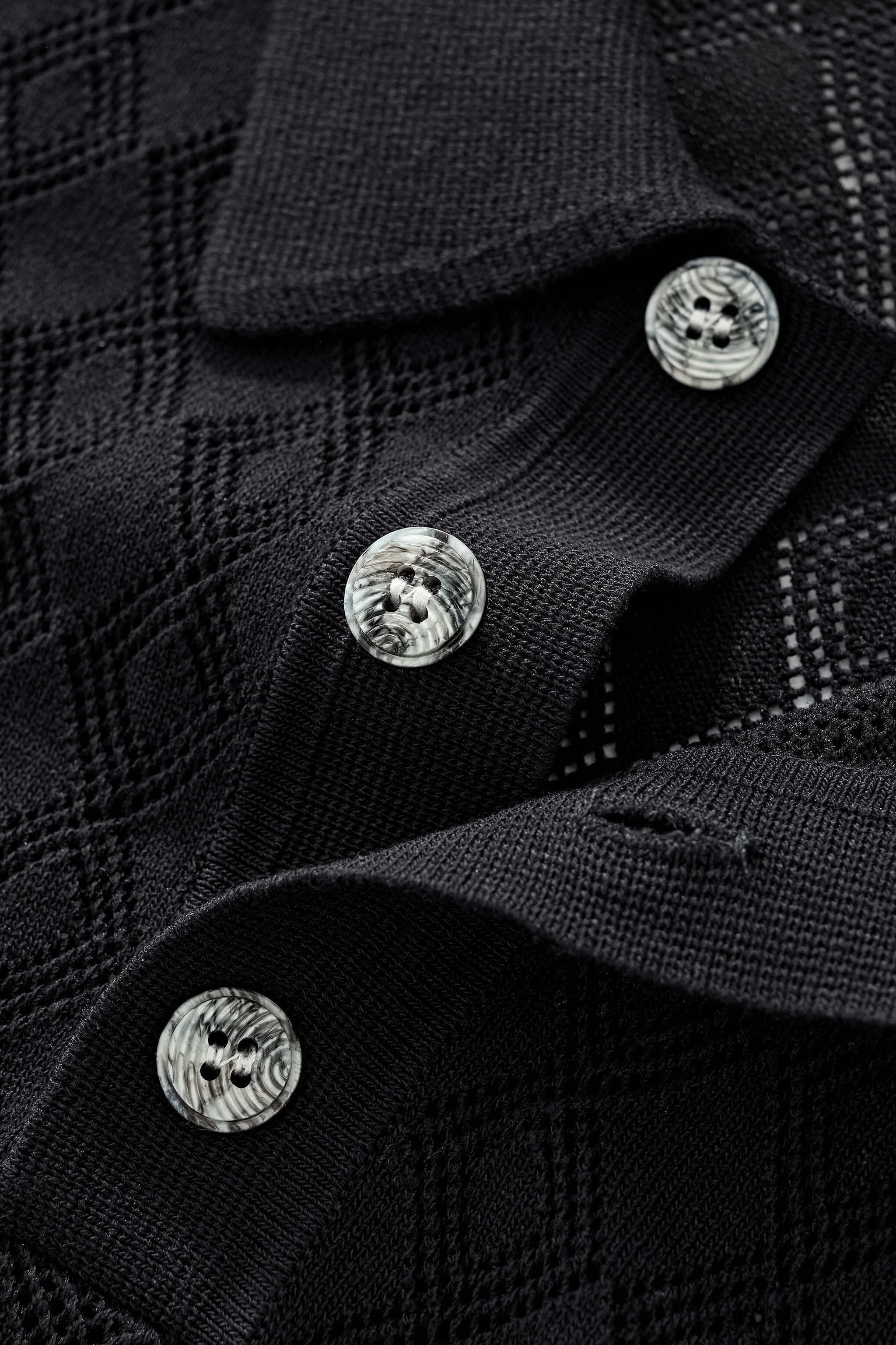 Monarch Knit Polo BLACK