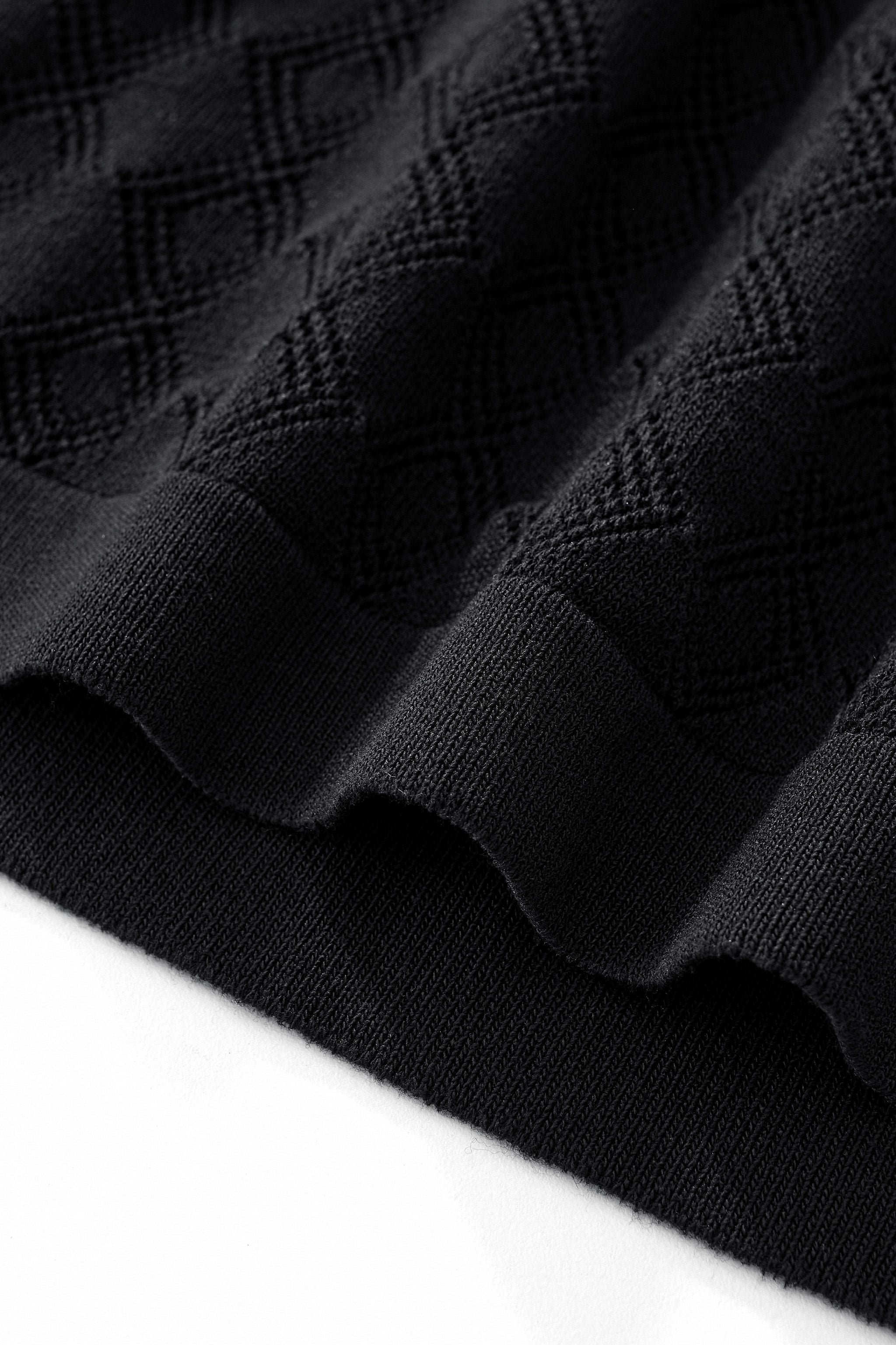 Monarch Knit Polo BLACK