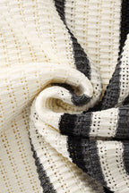 Riviera Stripe Mesh Knit SS Shirt IVORY